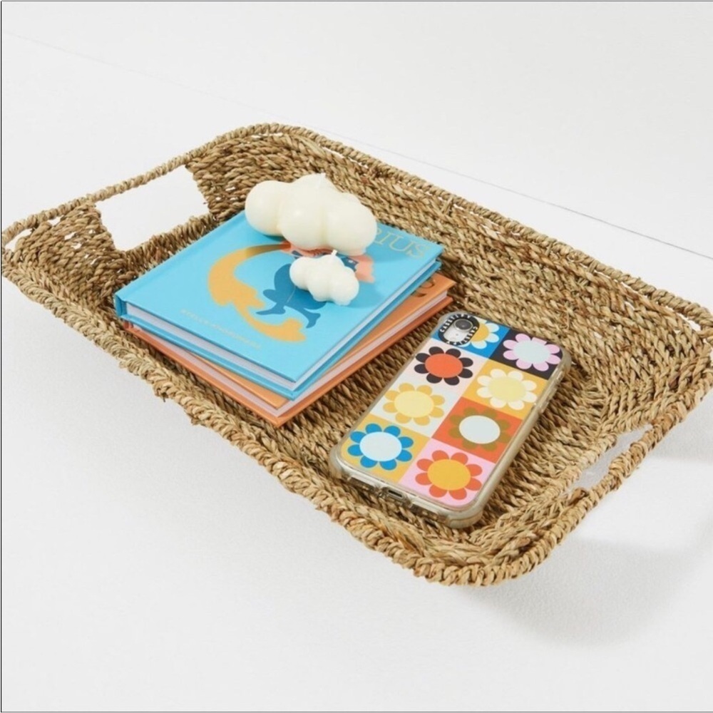 Draper James by Reese Witherspoon Woven Seagrass tray New